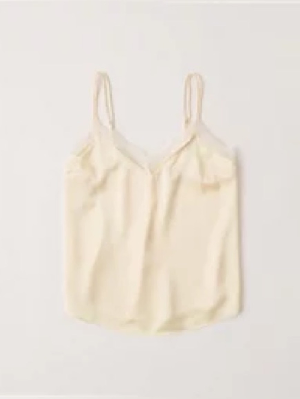A&F Yellow Lace Trim Double Strap Cami